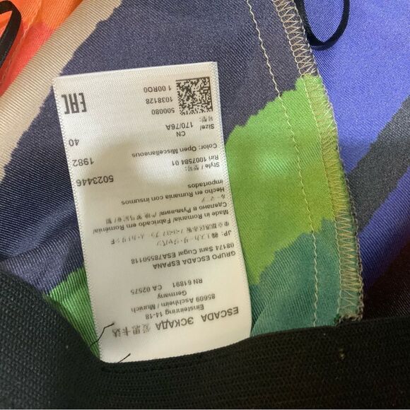 Escada 100% Silk Skirt size 40 - Picture 8 of 11